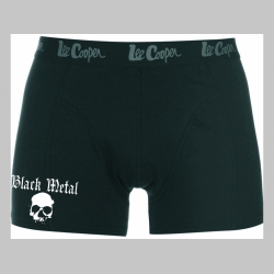 Black Metal čierne trenírky BOXER s tlačeným logom,  top kvalita 95%bavlna 5%elastan